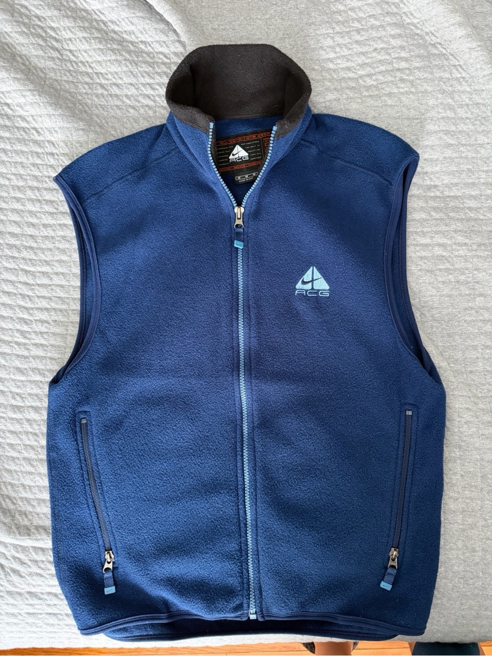 Nike ACG Blue and Black Fleece Vest